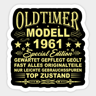 OLDTIMER MODELL BAUJAHR 1961 Sticker